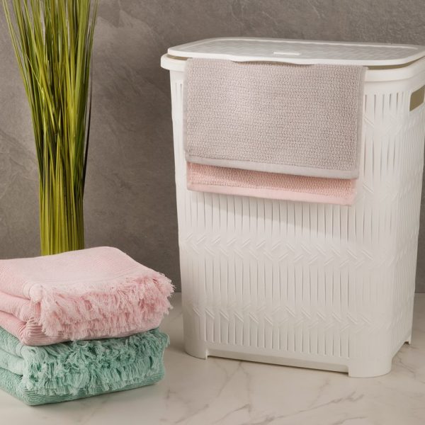 سلة ملابس طويلة بامبو