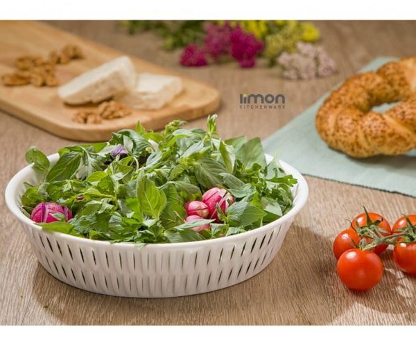 سلة للخضروات و الخبز بيضاوي بامبو ماركة ليمون