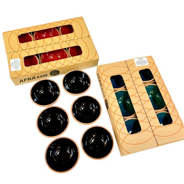 كاسة تقديم فخار سيت 6 قطع